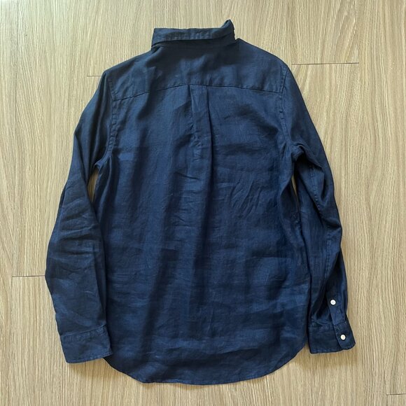 Polo Ralph Lauren Newport Navy Linen Shirt (Size Boys XL) - Picture 2 of 3